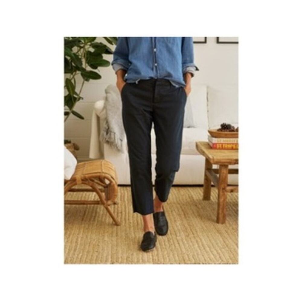 Frank & Eileen Wicklow Crop Pants Washed Black Raw Hem Size 2 - Picture 15 of 15